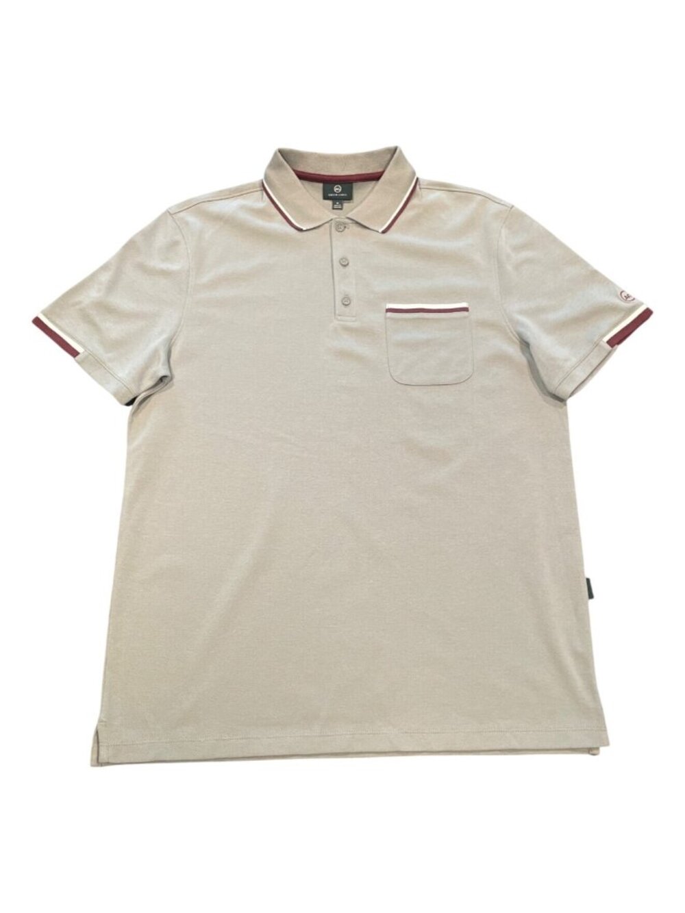 AG Green Label Polo Shirt Sz M Gray Pique Performance Lightweight Preppy Casual